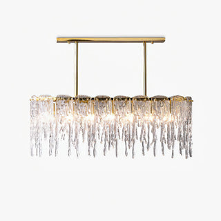 Rectangular Icicle Glass Chandelier Arkstarhome