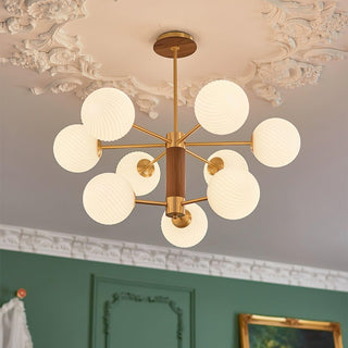 Ribbed Babble Glass Chandelier Arkstarhome