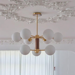 Ribbed Babble Glass Chandelier Arkstarhome