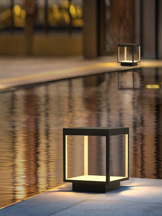 Square Frame Post Outdoor Light Ledecoo