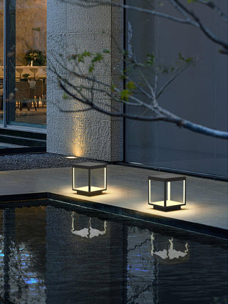 Square Frame Post Outdoor Light Ledecoo