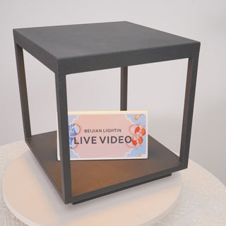 Square Frame Post Outdoor Light Ledecoo