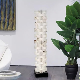 Stacked Alabaster Squares Floor Lamp Ledecoo
