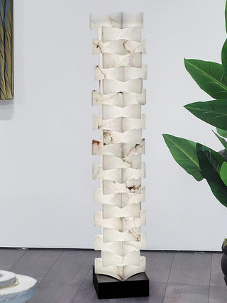 Stacked Alabaster Squares Floor Lamp Ledecoo