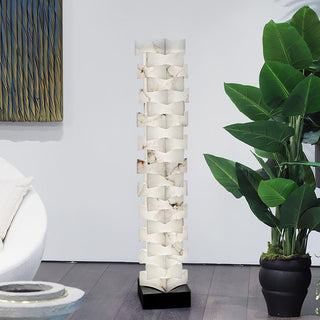 Stacked Alabaster Squares Floor Lamp Ledecoo