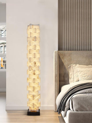 Stacked Alabaster Squares Floor Lamp Ledecoo