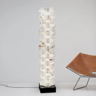 Stacked Alabaster Squares Floor Lamp Ledecoo