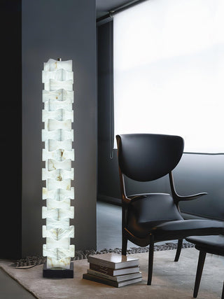 Stacked Alabaster Squares Floor Lamp Ledecoo