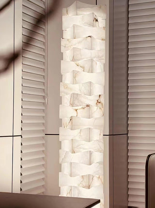Stacked Alabaster Squares Floor Lamp Ledecoo