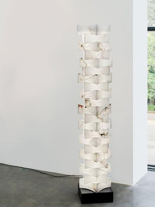 Stacked Alabaster Squares Floor Lamp Ledecoo