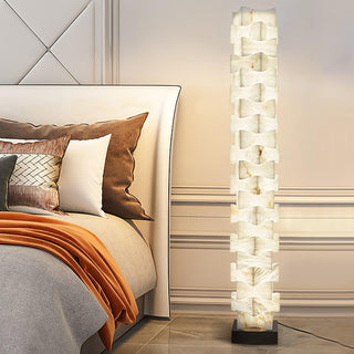 Stacked Alabaster Squares Floor Lamp Ledecoo