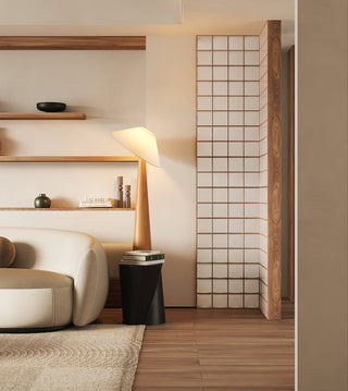 Tilt Hat Wooden Floor Lamp Ledecoo