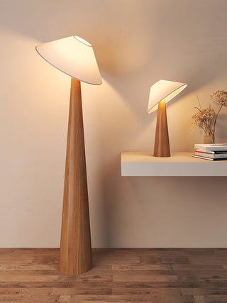 Tilt Hat Wooden Floor Lamp Ledecoo