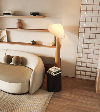 Tilt Hat Wooden Floor Lamp Ledecoo