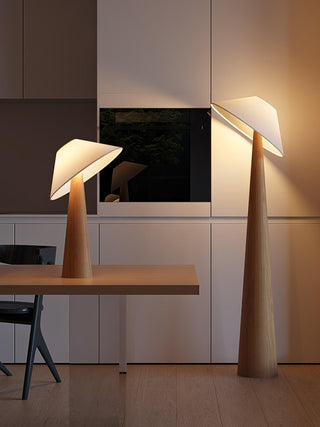 Tilt Hat Wooden Floor Lamp Ledecoo