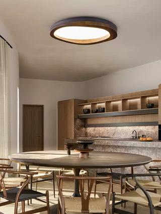 Timber Round Wood Ceiling Lamp Arkstarhome
