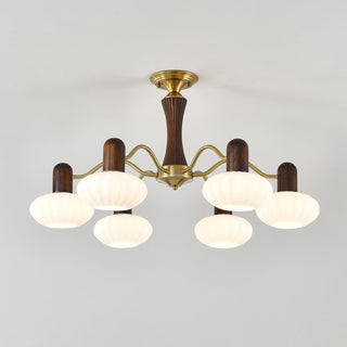 Walnut Color Embrace Chandelier Arkstarhome