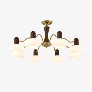Walnut Color Embrace Chandelier Arkstarhome