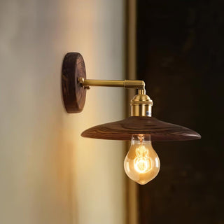 Walnut Flared Wall Light Arkstarhome