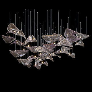 Wave Floating Leaf Chandelier Arkstarhome