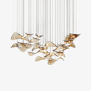 Wave Floating Leaf Chandelier Arkstarhome