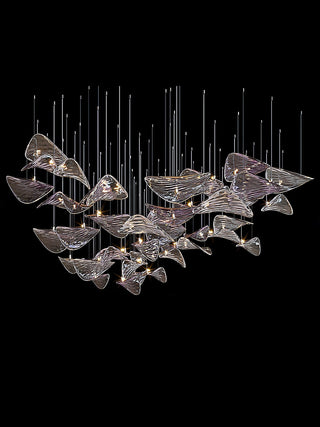 Wave Floating Leaf Chandelier Arkstarhome