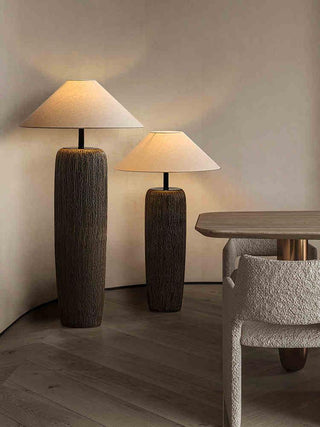 Weathered Wood Grain Floor Lamp Ledecoo