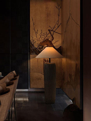 Weathered Wood Grain Floor Lamp Ledecoo