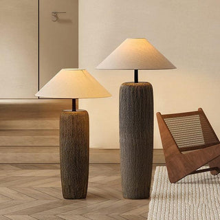 Weathered Wood Grain Floor Lamp Ledecoo