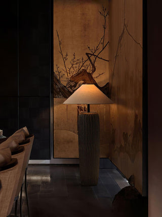 Weathered Wood Grain Floor Lamp Ledecoo