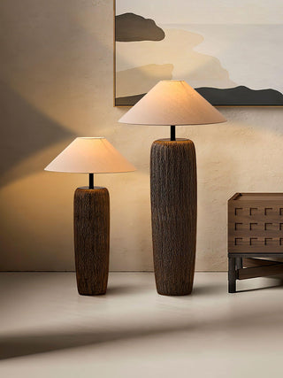 Weathered Wood Grain Floor Lamp Ledecoo