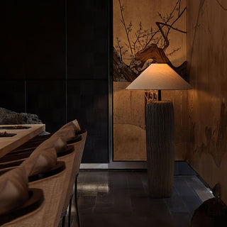 Weathered Wood Grain Floor Lamp Ledecoo