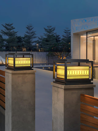 Window Grille Outdoor Post Light Ledecoo