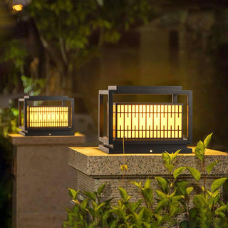 Window Grille Outdoor Post Light Ledecoo