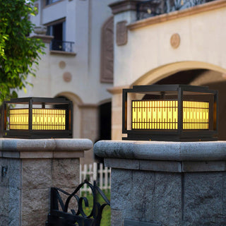 Window Grille Outdoor Post Light Ledecoo