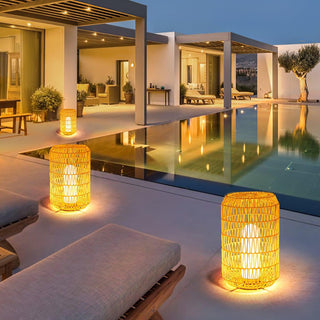 Woven Rattan Outdoor Lamp Arkstarhome